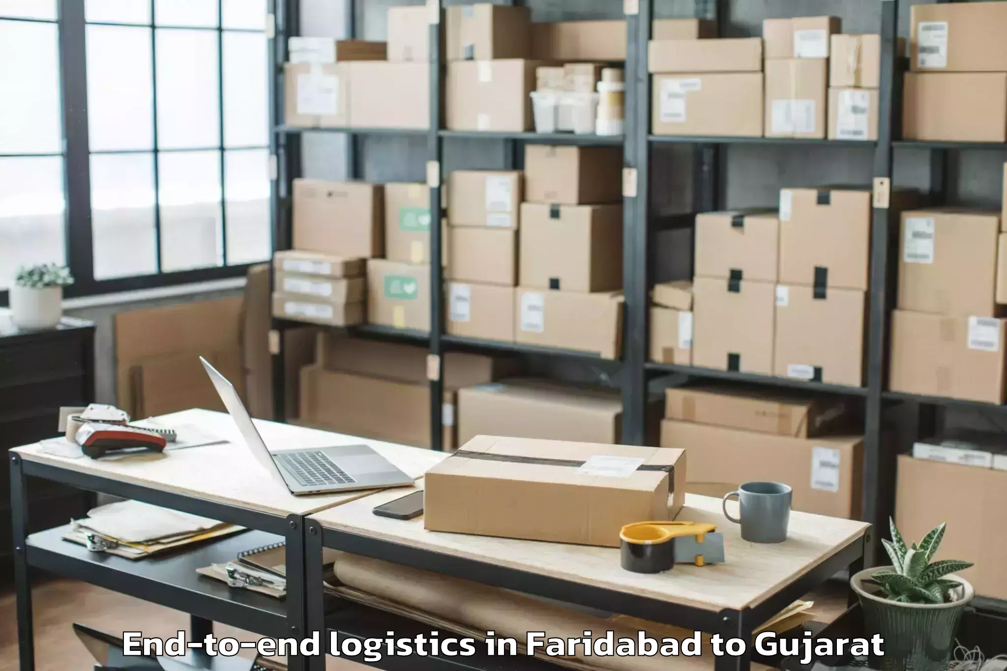 Quality Faridabad to Tharad End To End Logistics